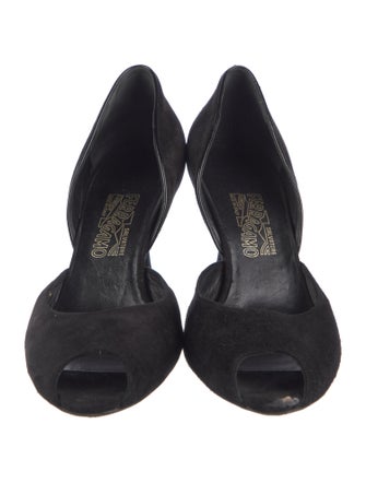 Salvatore Ferragamo Suede D'Orsay Pumps