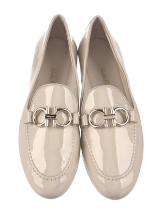 Salvatore Ferragamo Horsebit Accent Patent Leather Loafers