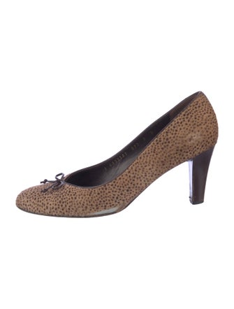 Salvatore Ferragamo Ponyhair Printed Pumps