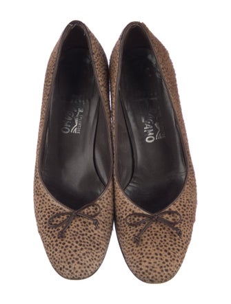 Salvatore Ferragamo Ponyhair Printed Pumps