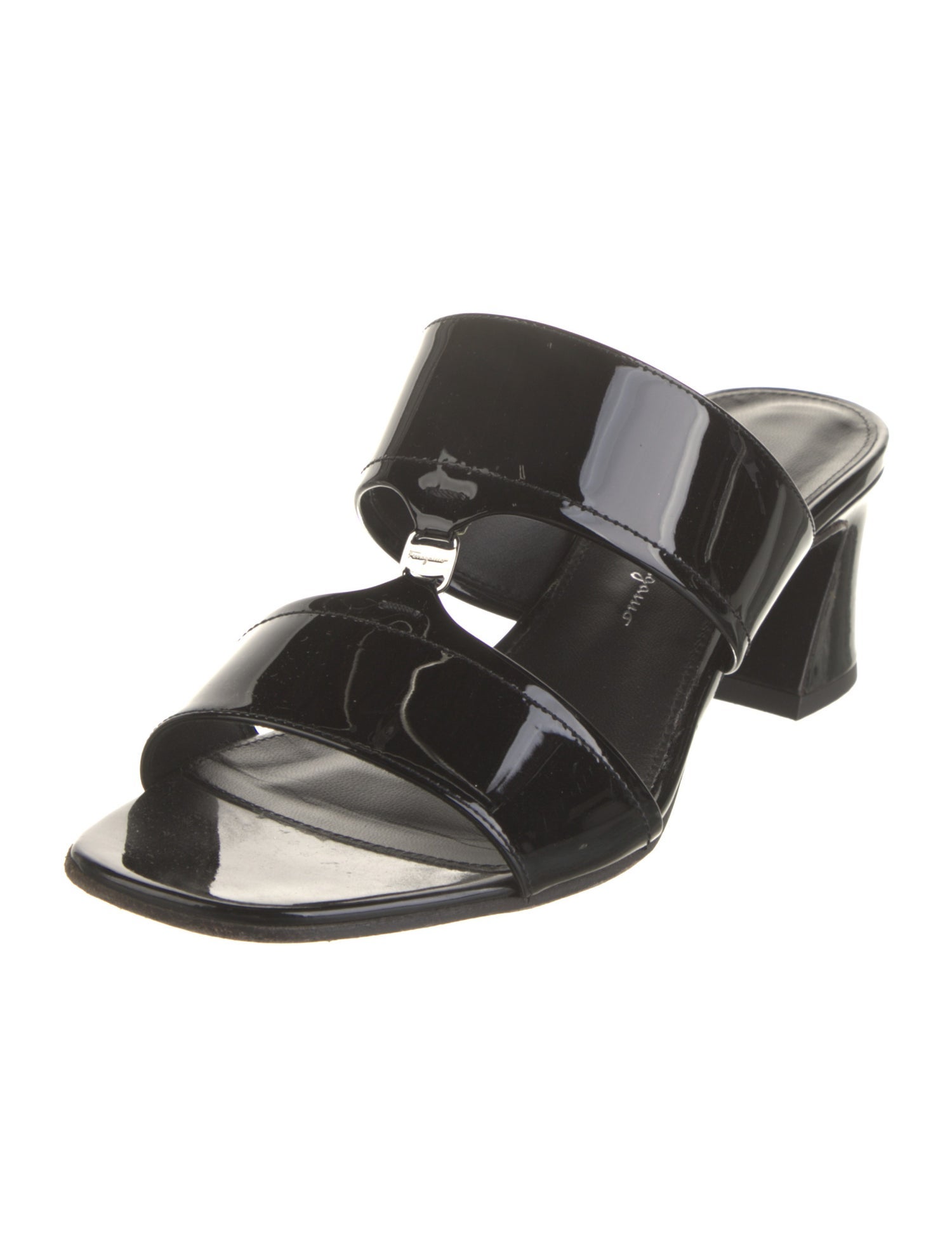 Salvatore Ferragamo Patent Leather Slides