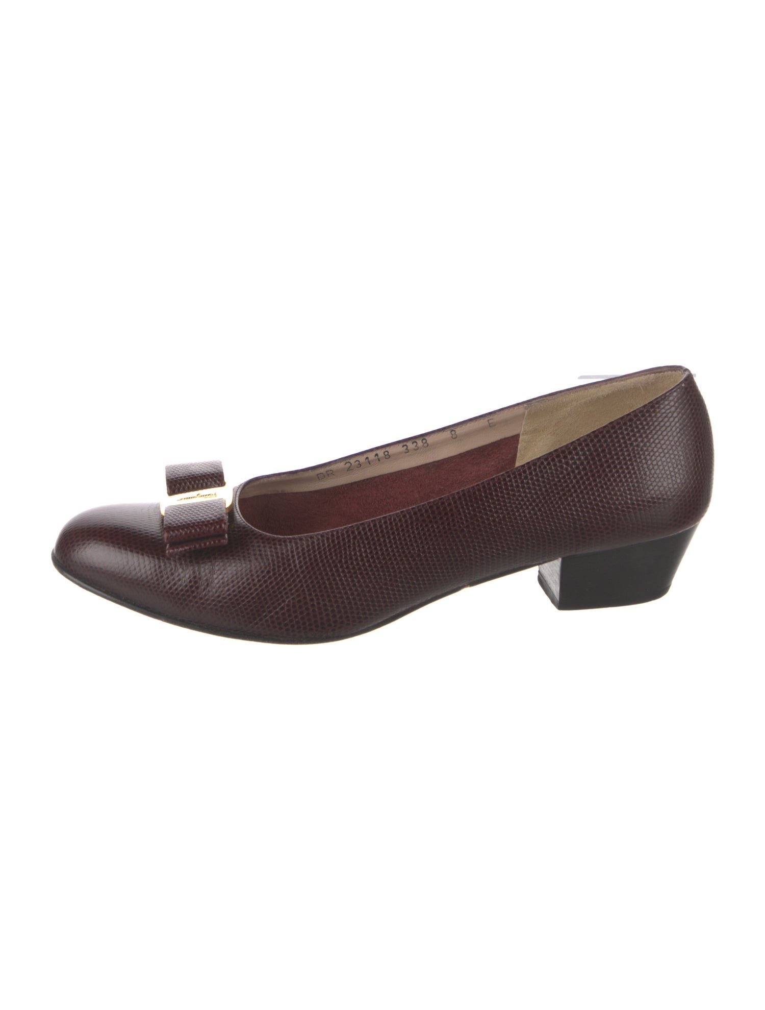 Salvatore Ferragamo Embossed Leather Flats