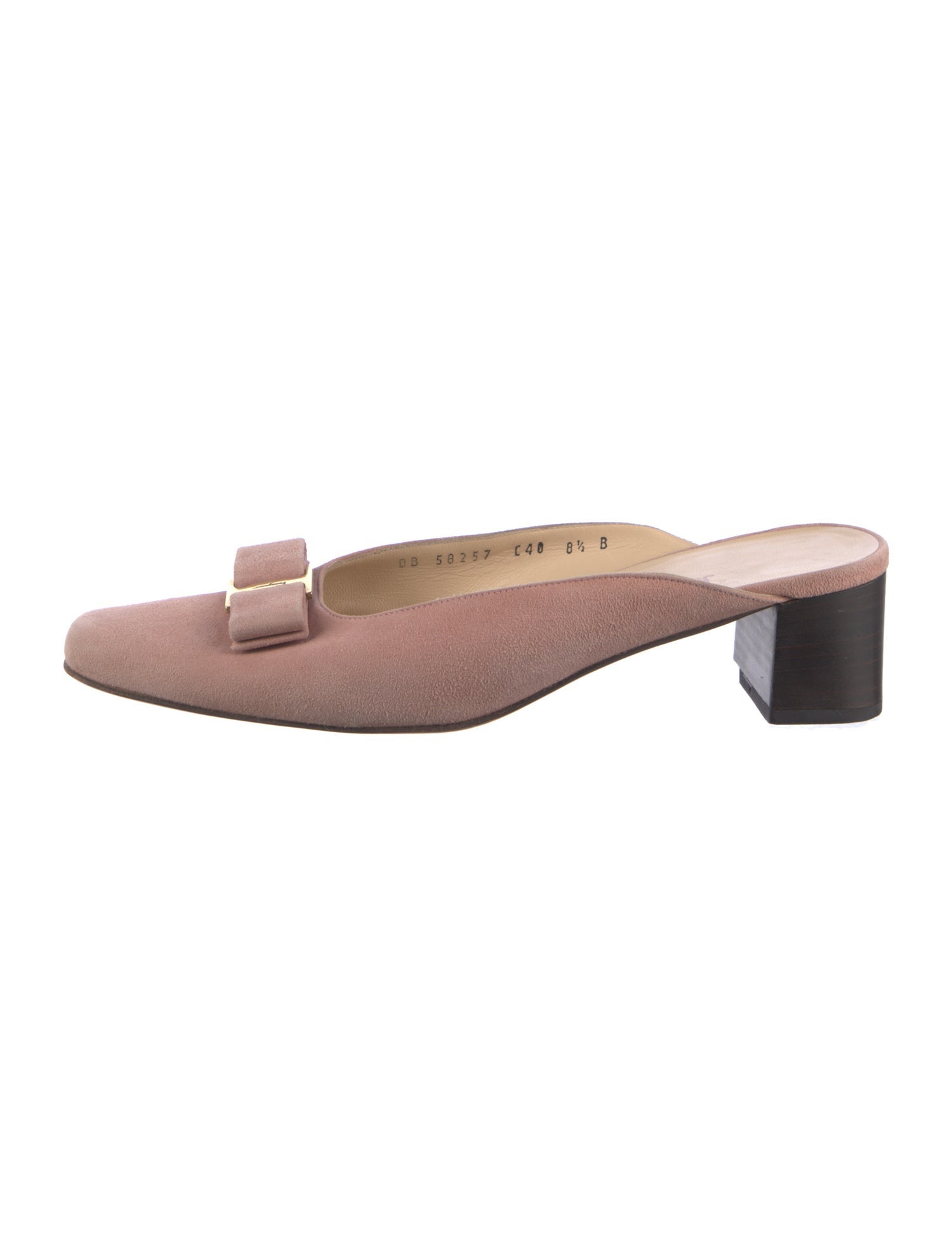 Salvatore Ferragamo Vara Bow Accent Suede Mules