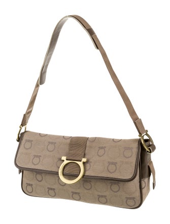 Salvatore Ferragamo Canvas Shoulder Bag