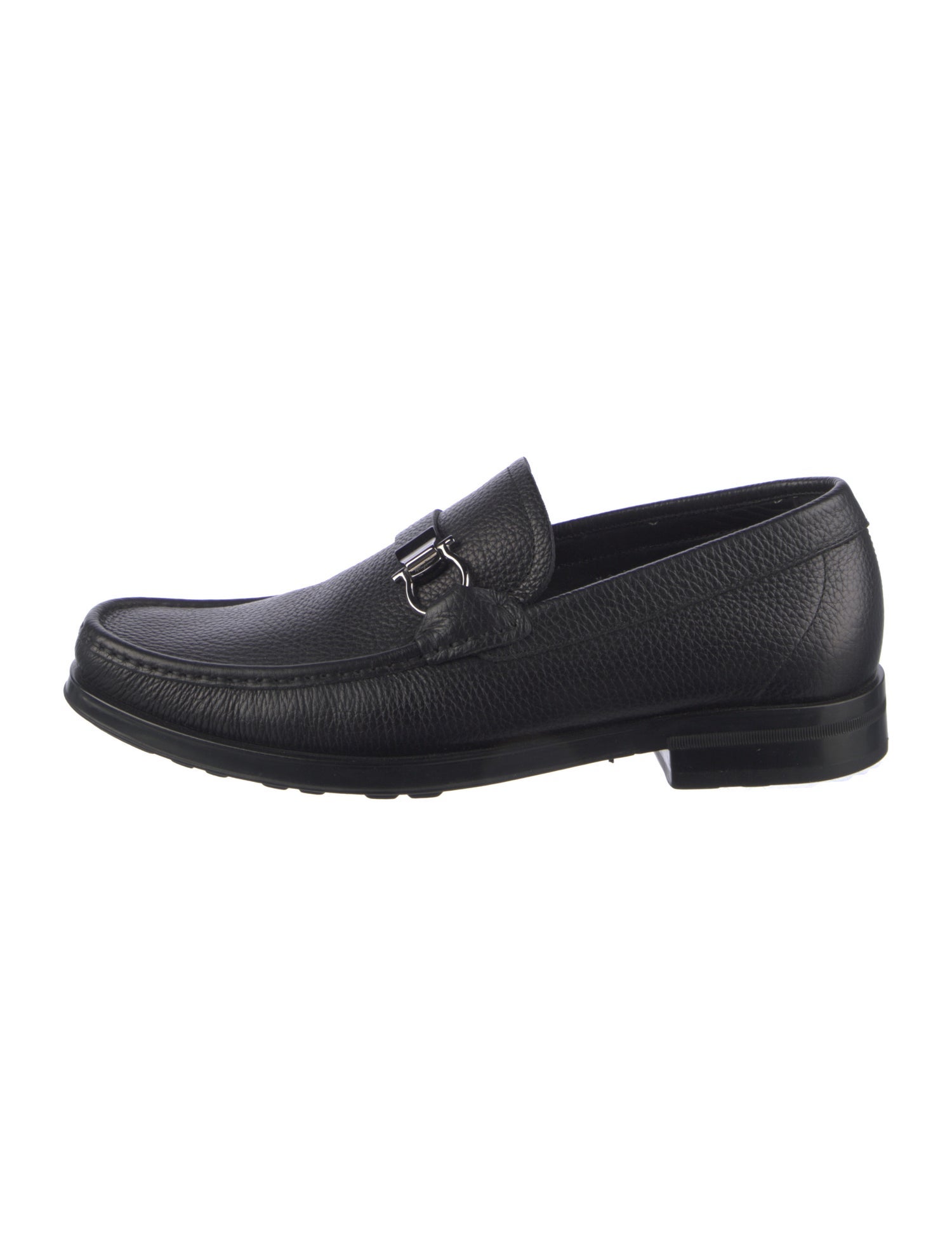 Salvatore Ferragamo Gancini Logo Leather Dress Loafers