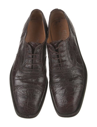 Salvatore Ferragamo Crocodile Oxfords