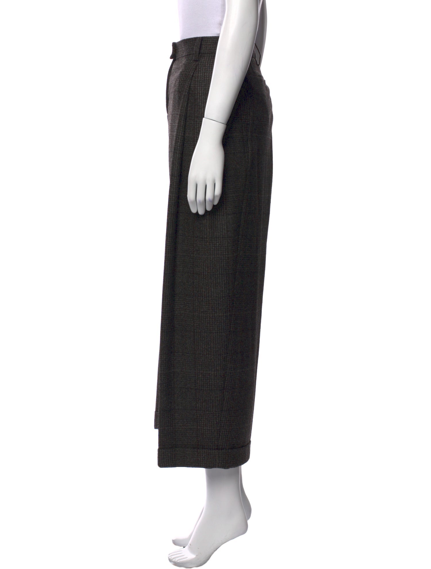 Salvatore Ferragamo Wool Wide Leg Pants