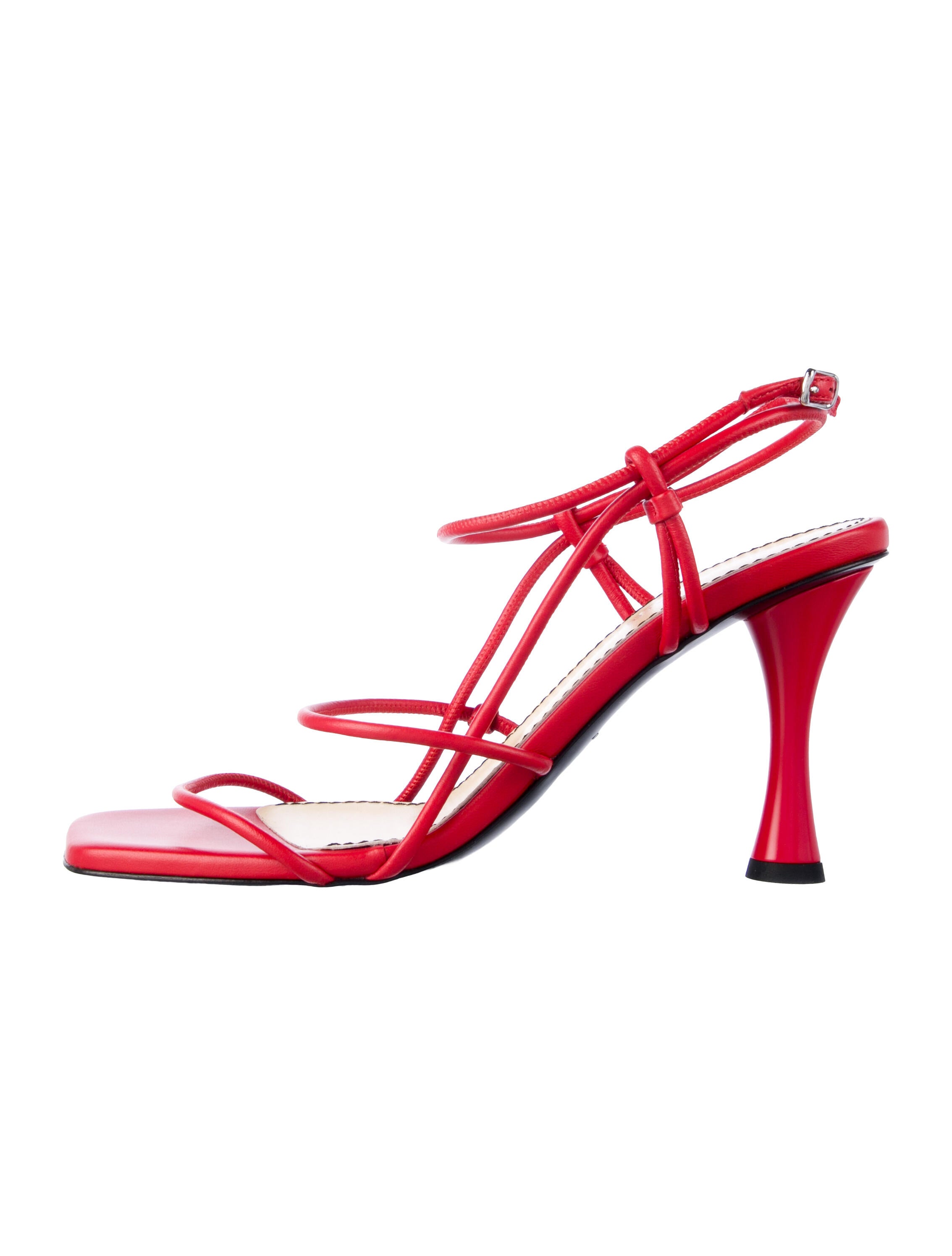 Proenza Schouler Leather Cutout Accent T-Strap Sandals
