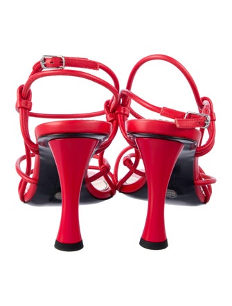 Proenza Schouler Leather Cutout Accent T-Strap Sandals