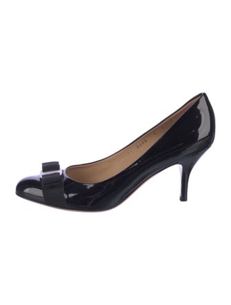 Salvatore Ferragamo Vara Bow Accent Patent Leather Pumps