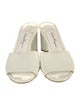 Salvatore Ferragamo Patent Leather Bow Accents Slides