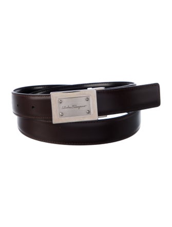Salvatore Ferragamo Skinny Leather Belt
