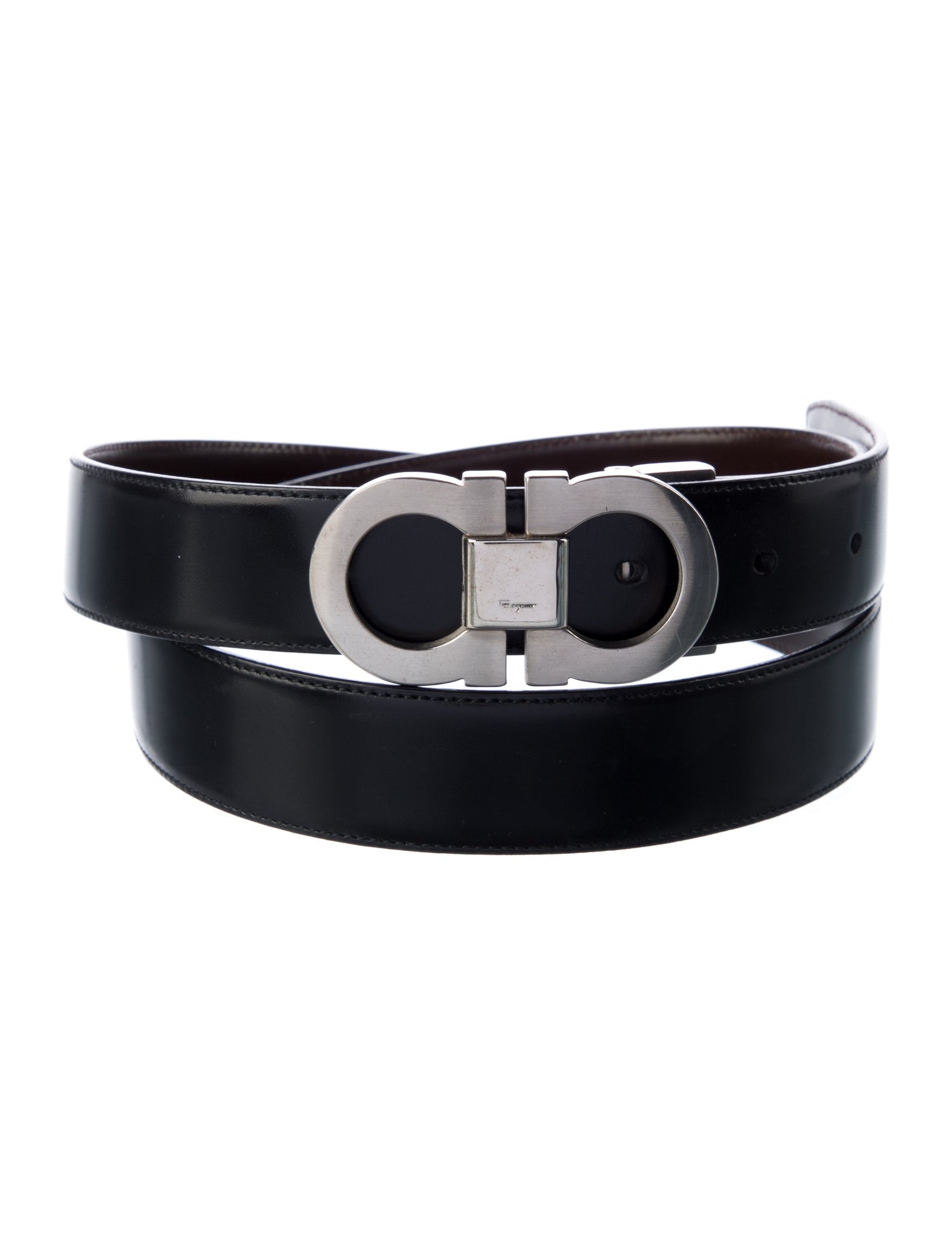 Salvatore Ferragamo Skinny Leather Belt Kit