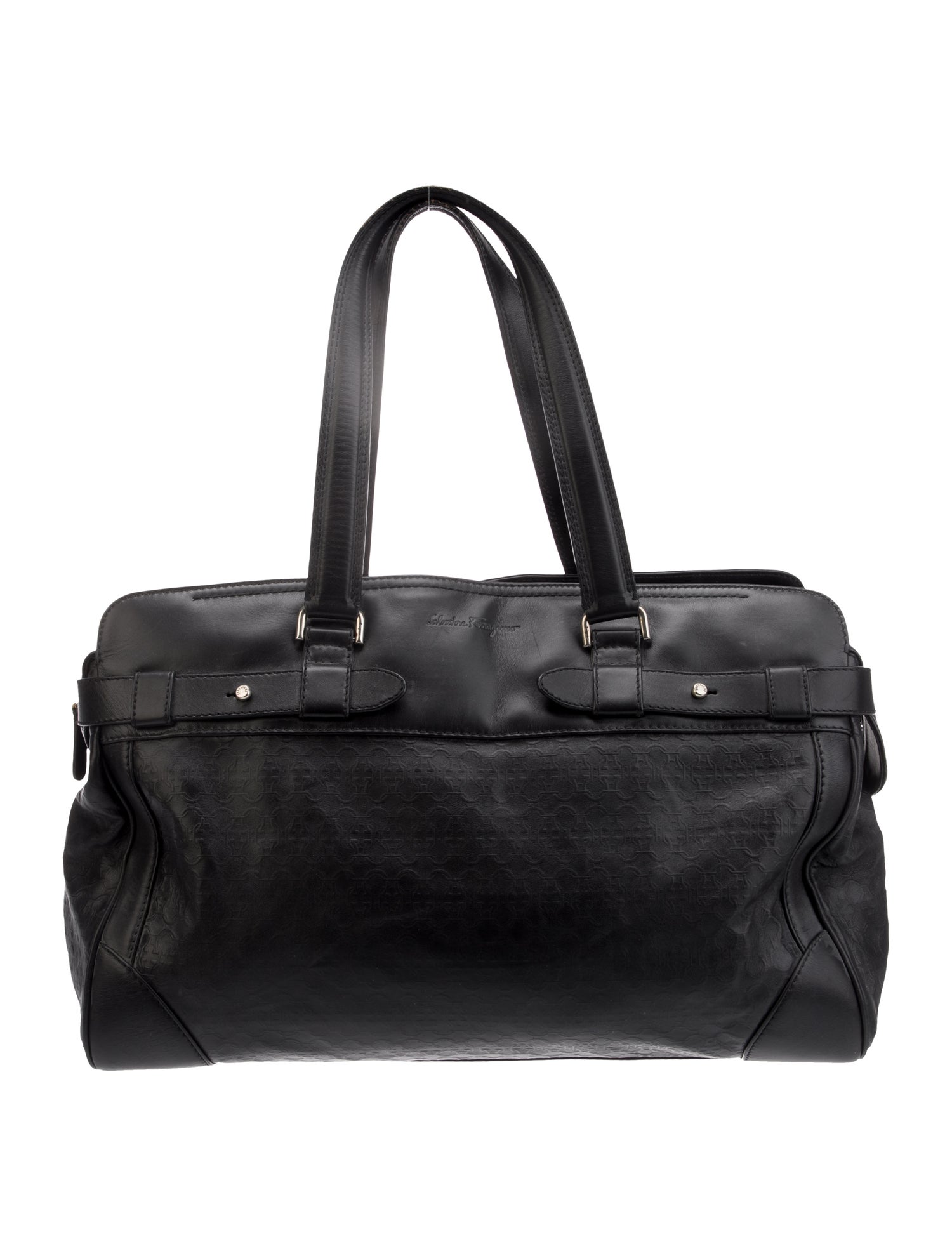 Salvatore Ferragamo Leather Weekender Bag
