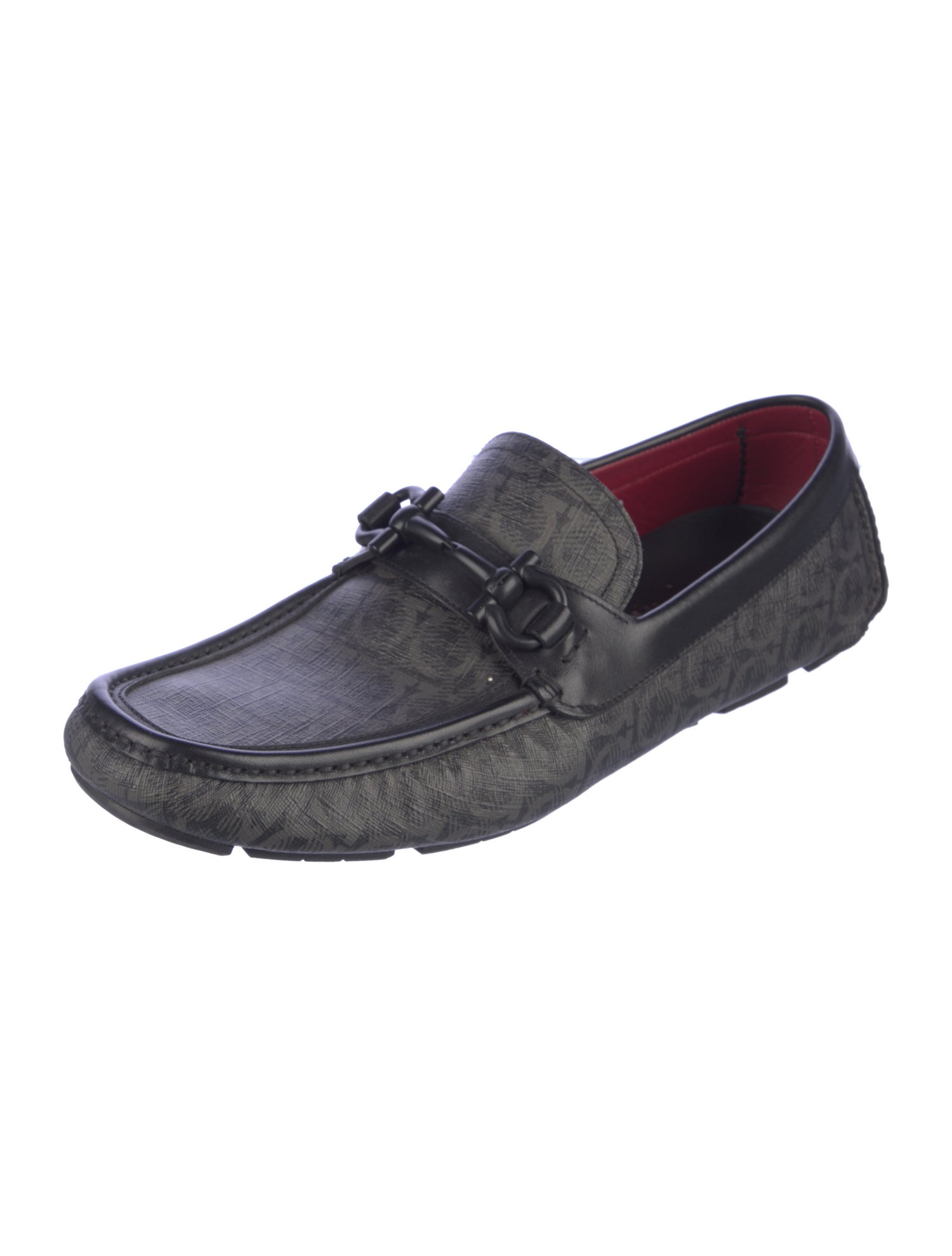 Salvatore Ferragamo Gancini Logo Leather Drivers