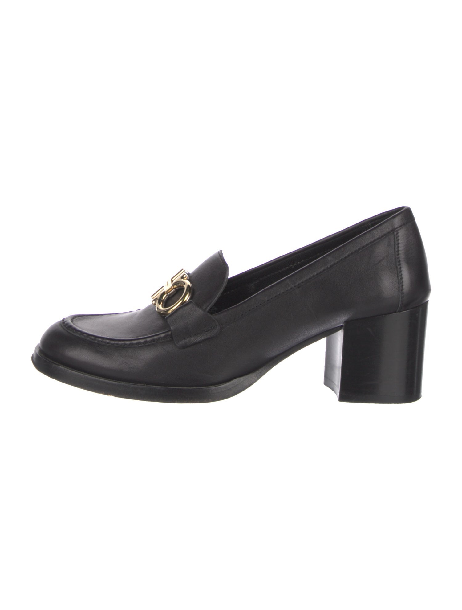 Salvatore Ferragamo Gancini Logo Leather Pumps
