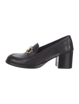 Salvatore Ferragamo Gancini Logo Leather Pumps