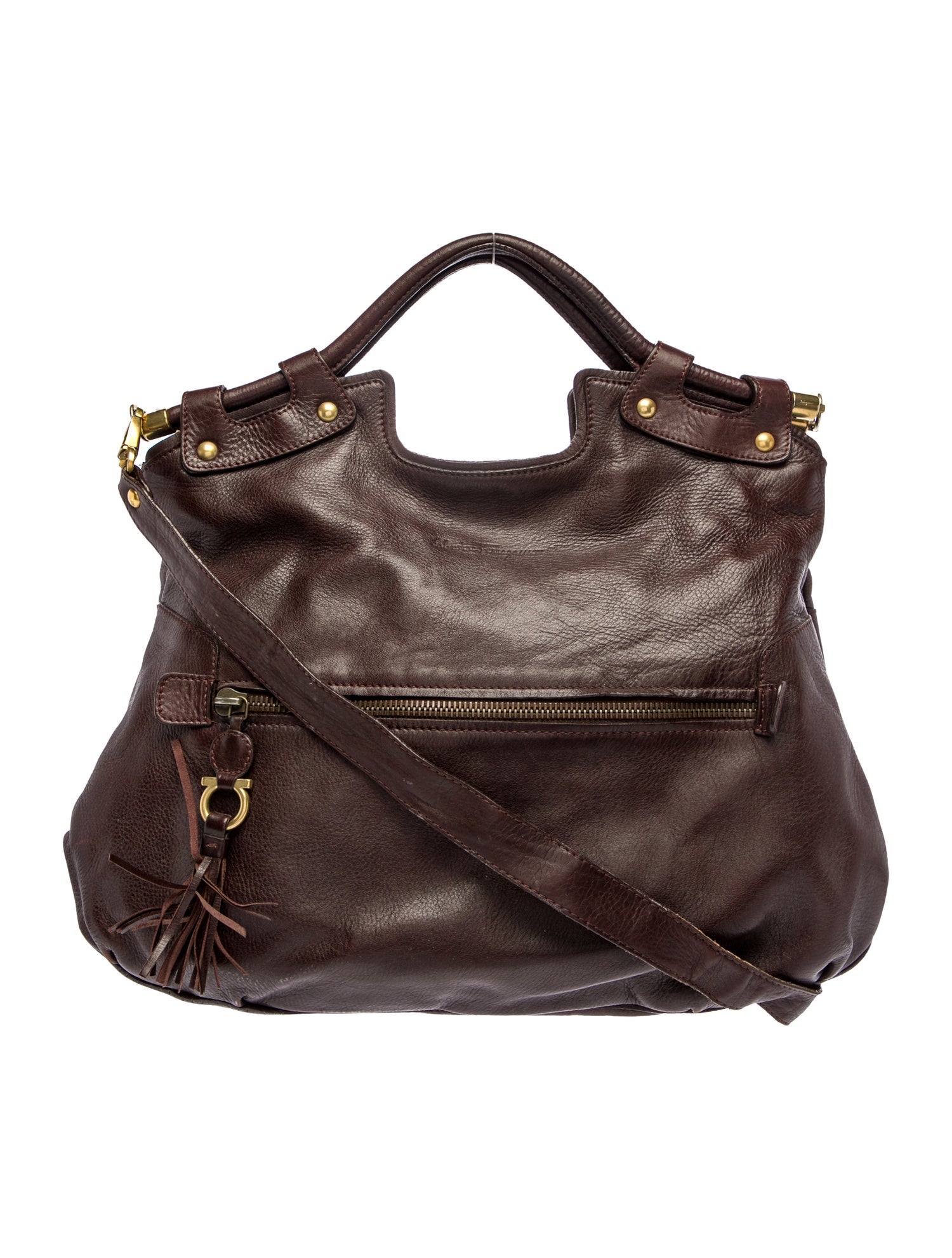 Salvatore Ferragamo Leather Top Handle Bag Vintage