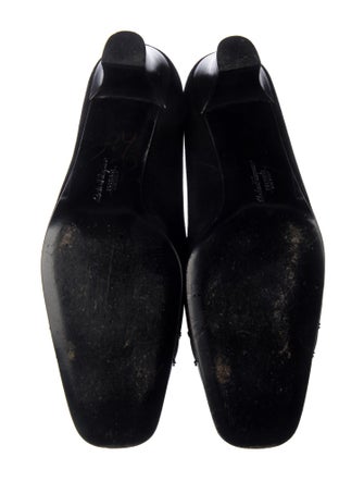 Salvatore Ferragamo Suede Grosgrain Trim Pumps