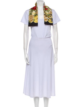 Salvatore Ferragamo Floral Print Scarf