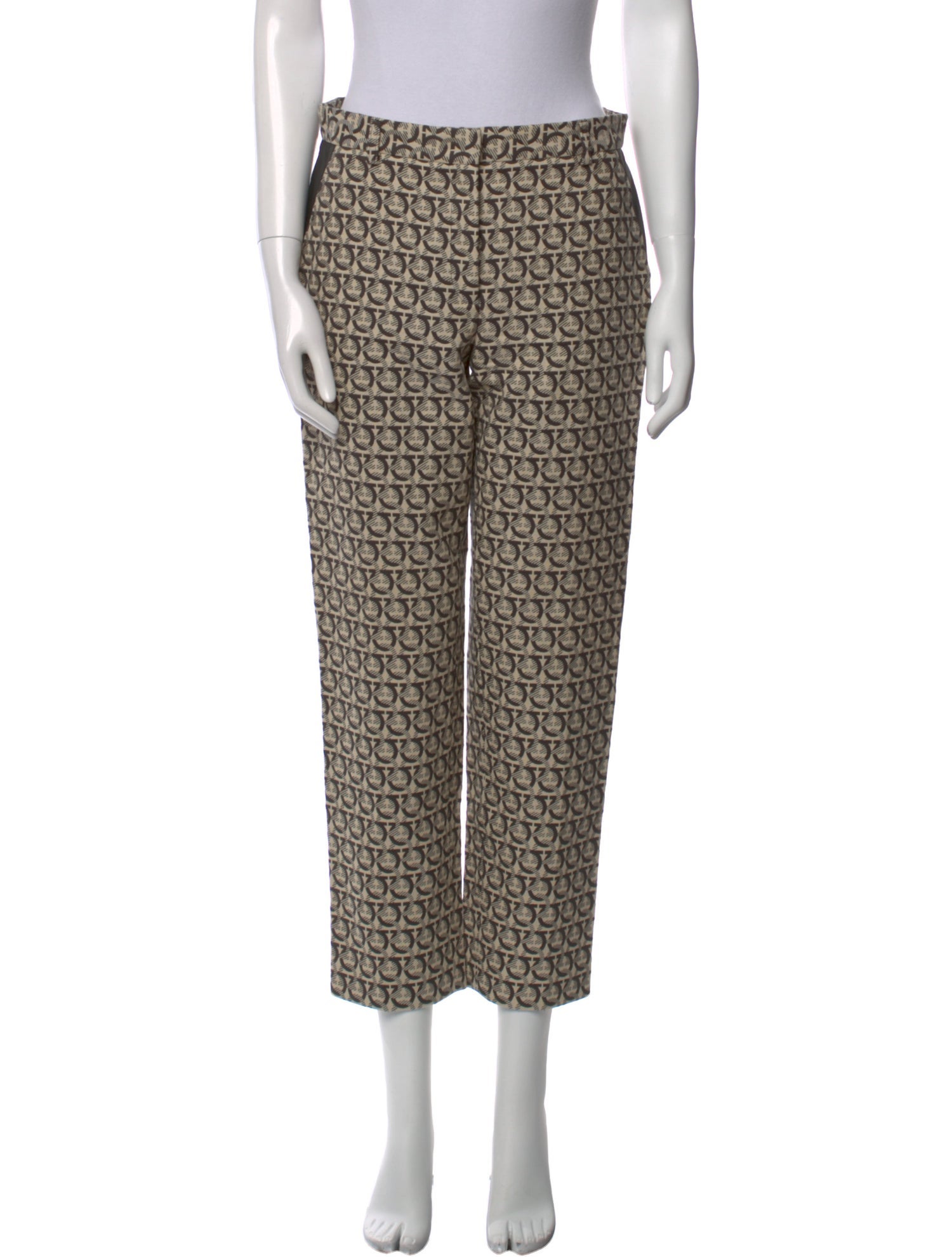 Salvatore Ferragamo Printed Straight Leg Pants