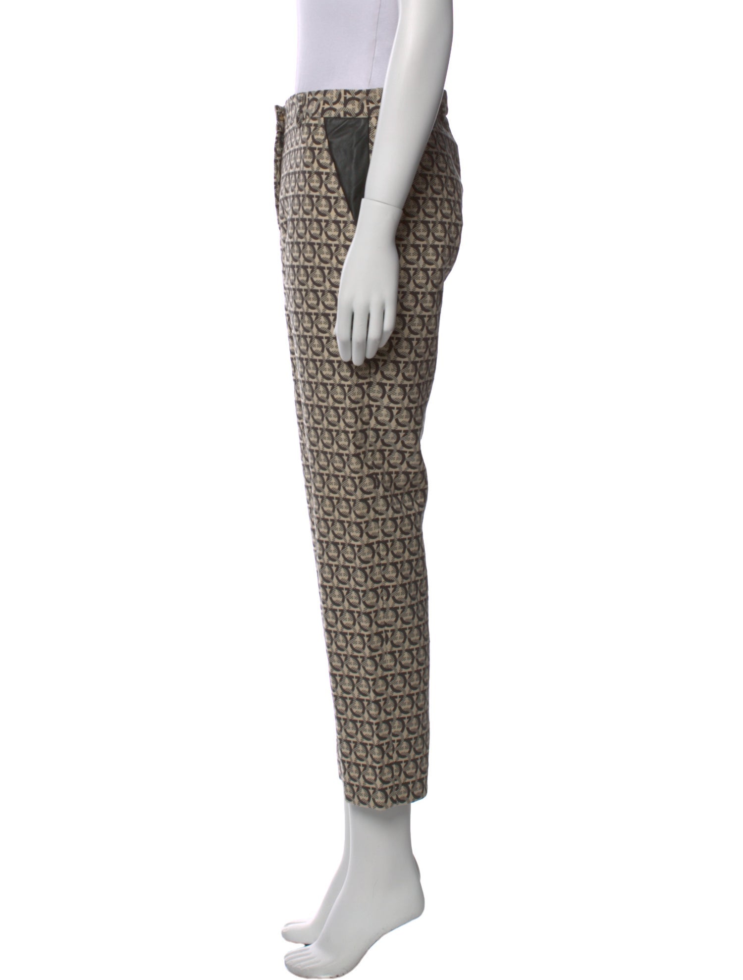 Salvatore Ferragamo Printed Straight Leg Pants