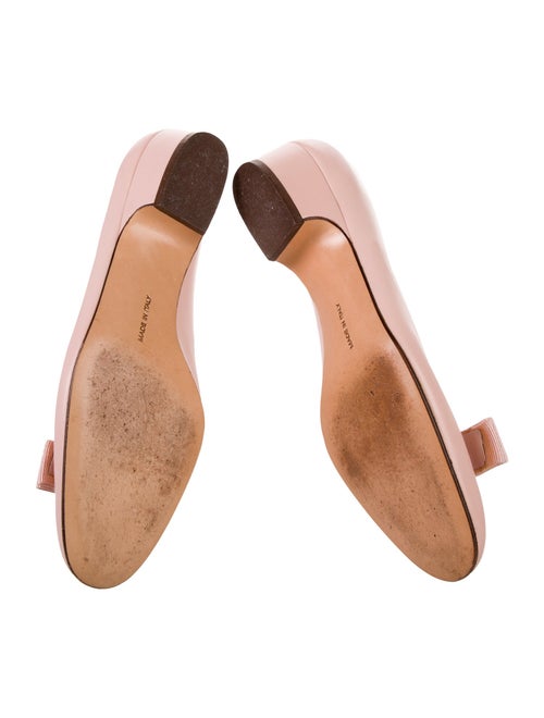 Salvatore Ferragamo Vara Bow Accent Leather Ballet Flats