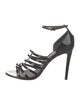 Salvatore Ferragamo Patent Leather Bow Accents Sandals