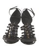 Salvatore Ferragamo Patent Leather Bow Accents Sandals