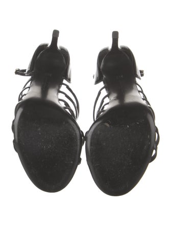 Salvatore Ferragamo Patent Leather Bow Accents Sandals