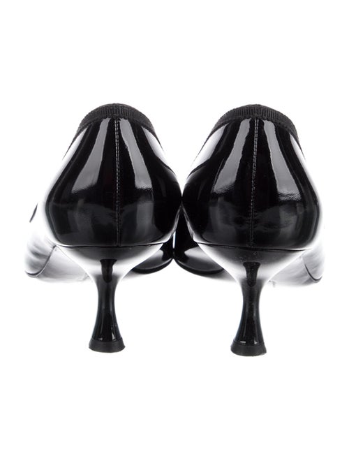 Salvatore Ferragamo Patent Leather Bow Accents Pumps