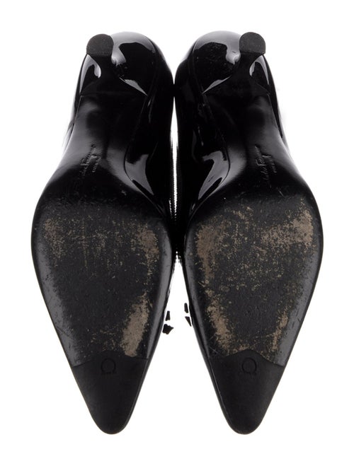 Salvatore Ferragamo Patent Leather Bow Accents Pumps