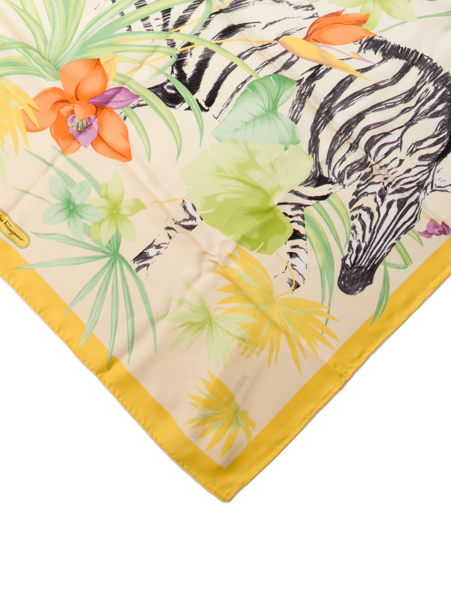 Salvatore Ferragamo Silk Animal Print Scarf