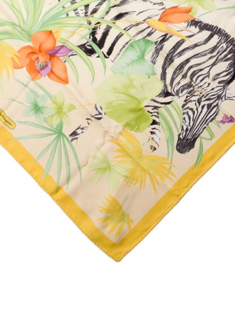 Salvatore Ferragamo Silk Animal Print Scarf