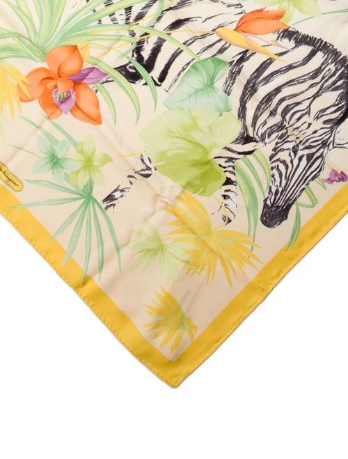 Salvatore Ferragamo Silk Animal Print Scarf