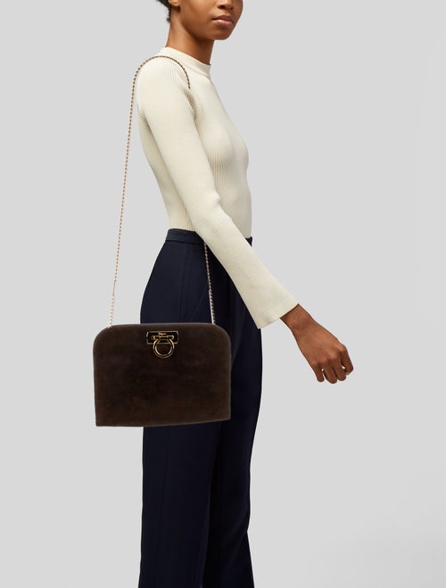 Salvatore Ferragamo Suede Shoulder Bag