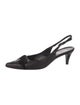 Salvatore Ferragamo Gancini Logo Leather Slingback Pumps