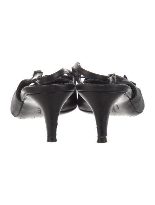 Salvatore Ferragamo Gancini Logo Leather Slingback Pumps