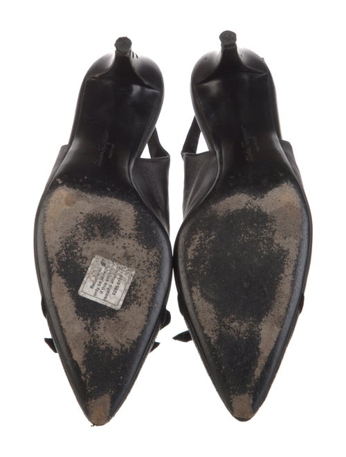 Salvatore Ferragamo Gancini Logo Leather Slingback Pumps