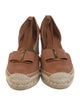 Salvatore Ferragamo Leather Bow Accents Espadrilles
