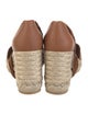 Salvatore Ferragamo Leather Bow Accents Espadrilles