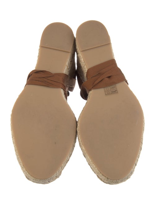 Salvatore Ferragamo Leather Bow Accents Espadrilles