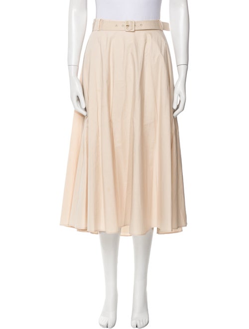 Salvatore Ferragamo Pleated Accents Midi Length Skirt