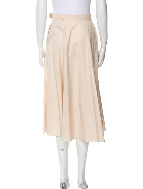 Salvatore Ferragamo Pleated Accents Midi Length Skirt