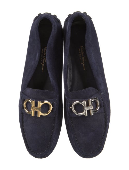 Salvatore Ferragamo Gancini Logo Suede Loafers