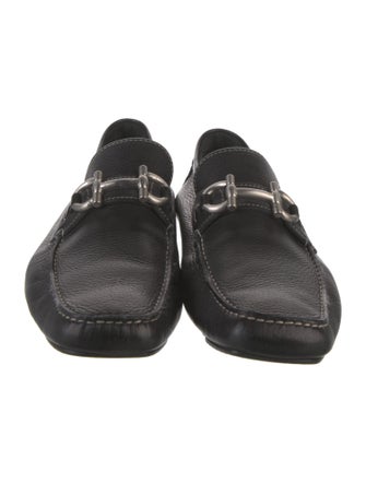 Salvatore Ferragamo Gancini Logo Leather Drivers