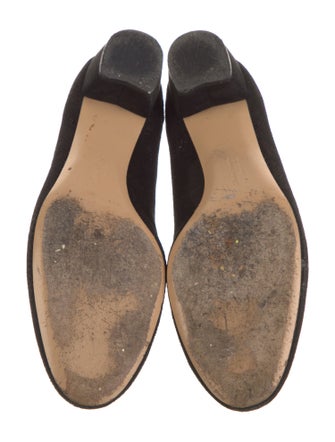 Salvatore Ferragamo Suede Lasercut Accents Pumps