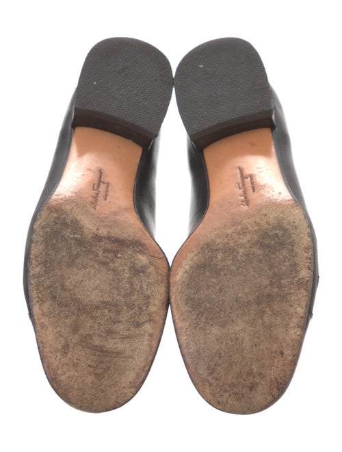 Salvatore Ferragamo Gancini Logo Leather Flats