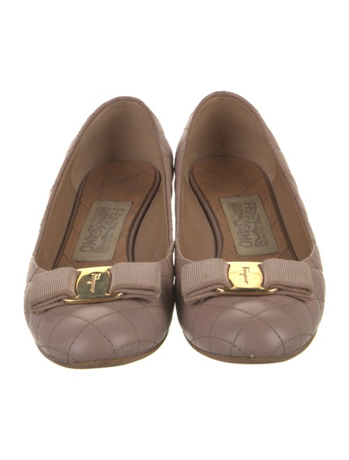 Salvatore Ferragamo Leather Bow Accents Pumps