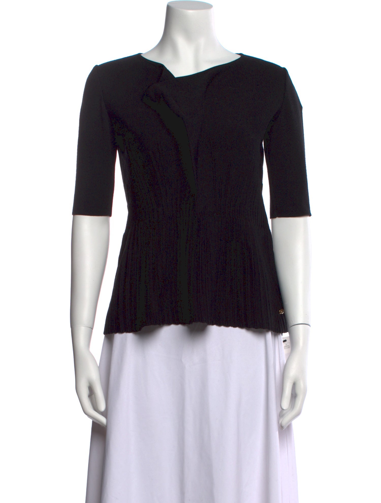 Salvatore Ferragamo Virgin Wool One-Shoulder Top